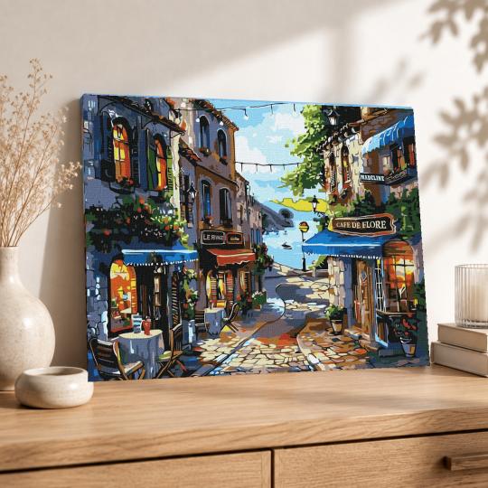 PAINT BY NUMBERS Paintings to Paint - Seaside Restaurant 50x40 cm, photo 8