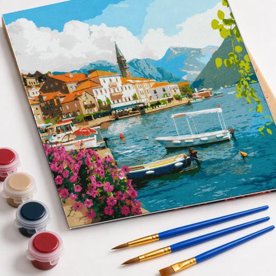 PAINT BY NUMBERS WITH FRAME Paintings to Paint - Summer Landscape 50x40 cm, photo 4