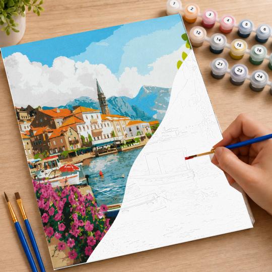 PAINT BY NUMBERS WITH FRAME Paintings to Paint - Summer Landscape 50x40 cm, photo 7