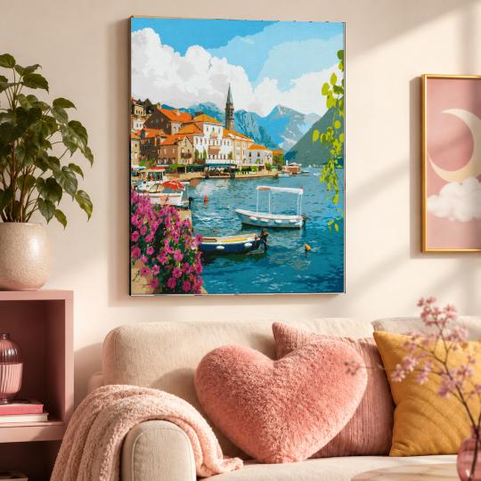 PAINT BY NUMBERS WITH FRAME Paintings to Paint - Summer Landscape 50x40 cm, photo 9