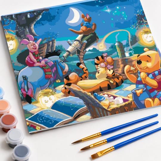 PAINT BY NUMBERS Paintings to Paint - Disney Winnie the Pooh and the Stars 50x40 cm, photo 4