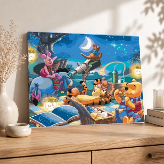 PAINT BY NUMBERS Paintings to Paint - Disney Winnie the Pooh and the Stars 50x40 cm, photo 8