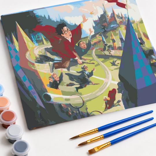 PAINT BY NUMBERS Paintings to Paint - Harry Potter - Quidditch 50x40 cm, photo 4