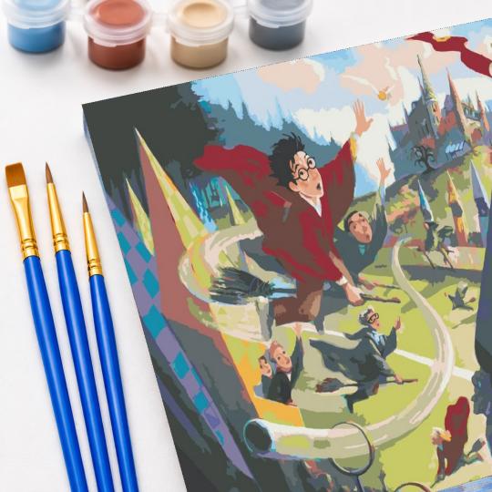 PAINT BY NUMBERS Paintings to Paint - Harry Potter - Quidditch 50x40 cm, photo 5
