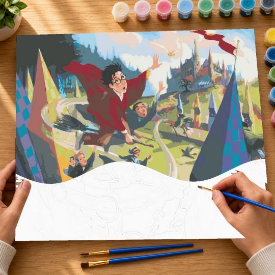 PAINT BY NUMBERS Paintings to Paint - Harry Potter - Quidditch 50x40 cm, photo 6