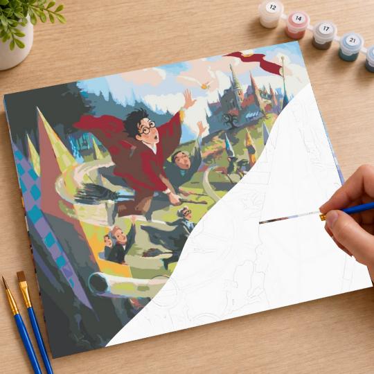 PAINT BY NUMBERS Paintings to Paint - Harry Potter - Quidditch 50x40 cm, photo 7