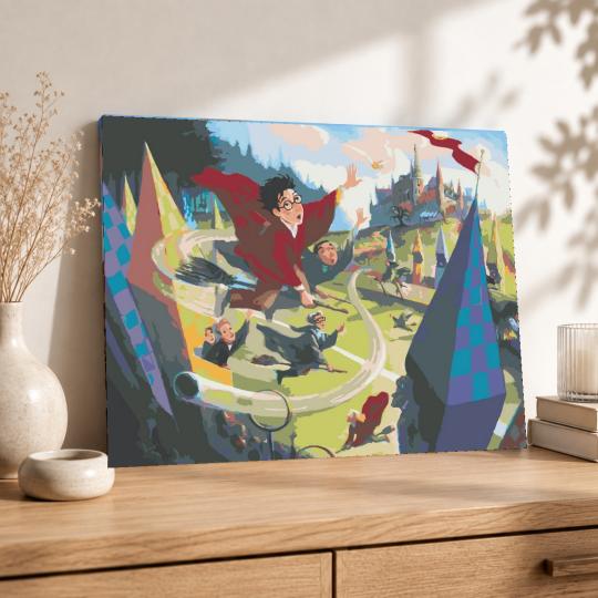 PAINT BY NUMBERS Paintings to Paint - Harry Potter - Quidditch 50x40 cm, photo 8