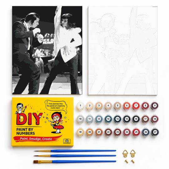 PAINT BY NUMBERS WITH FRAME Paintings to Paint - The Twist Contest - Pulp Fiction 40x50 cm, photo 2