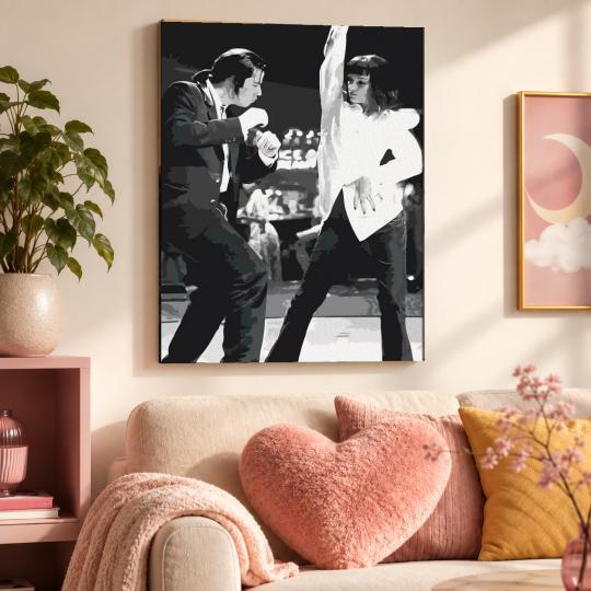 PAINT BY NUMBERS WITH FRAME Paintings to Paint - The Twist Contest - Pulp Fiction 40x50 cm, photo 9