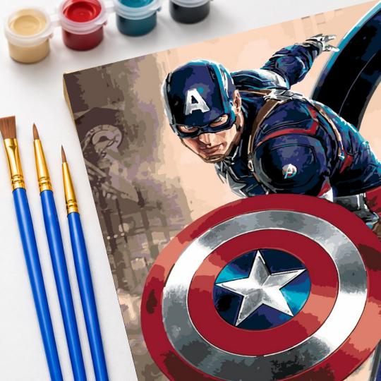 PAINT BY NUMBERS Paintings to Paint - Captain America Marvel 40x50 cm, photo 5