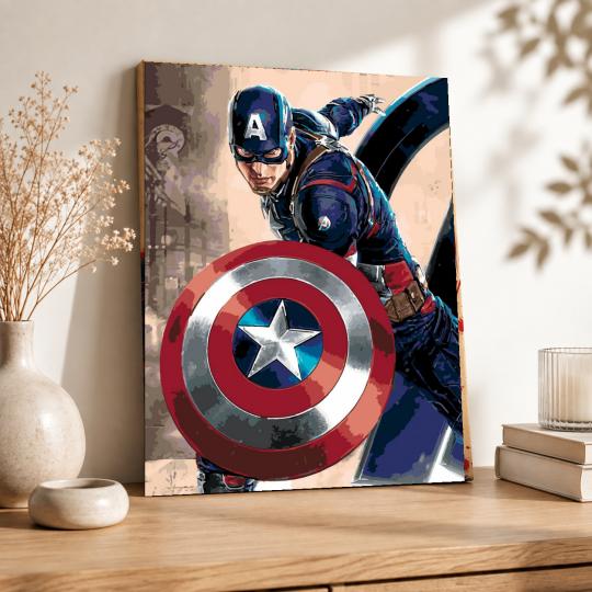 PAINT BY NUMBERS Paintings to Paint - Captain America Marvel 40x50 cm, photo 8