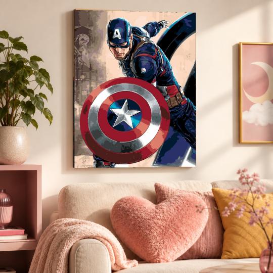 PAINT BY NUMBERS Paintings to Paint - Captain America Marvel 40x50 cm, photo 9