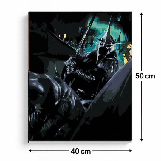 MALOWANIE PO NUMERACH Obrazy do malowania Nazgul Władca Pierścieni 40x50 cm, zdjęcie 3