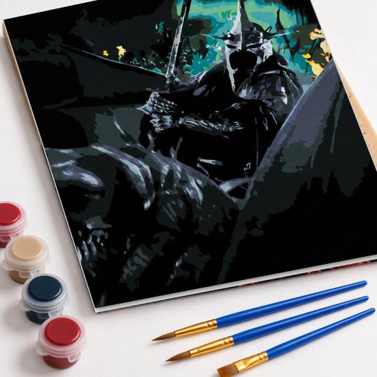 MALOWANIE PO NUMERACH Obrazy do malowania Nazgul Władca Pierścieni 40x50 cm, zdjęcie 4
