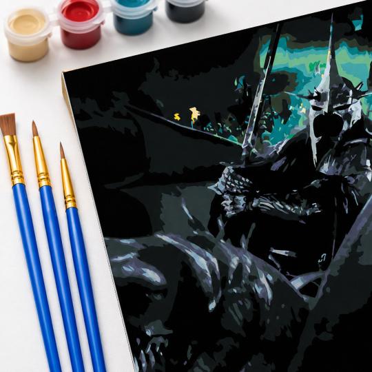 MALOWANIE PO NUMERACH Obrazy do malowania Nazgul Władca Pierścieni 40x50 cm, zdjęcie 5