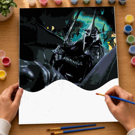 MALOWANIE PO NUMERACH Obrazy do malowania Nazgul Władca Pierścieni 40x50 cm, zdjęcie 6