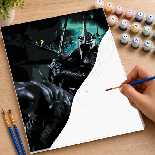 MALOWANIE PO NUMERACH Obrazy do malowania Nazgul Władca Pierścieni 40x50 cm, zdjęcie 7