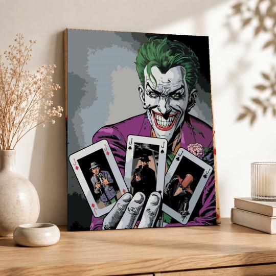 MALOWANIE PO NUMERACH Z RAMĄ Obrazy do malowania - Joker i Karty 40x50 cm, zdjęcie 8