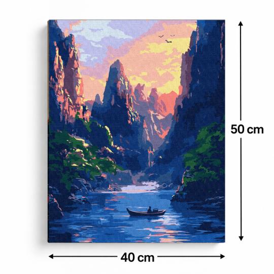 PAINT BY NUMBERS WITH FRAME Paintings to Paint - Majestic Mountains 40x50 cm, photo 3