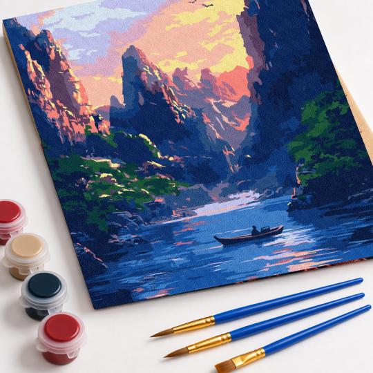 PAINT BY NUMBERS WITH FRAME Paintings to Paint - Majestic Mountains 40x50 cm, photo 4