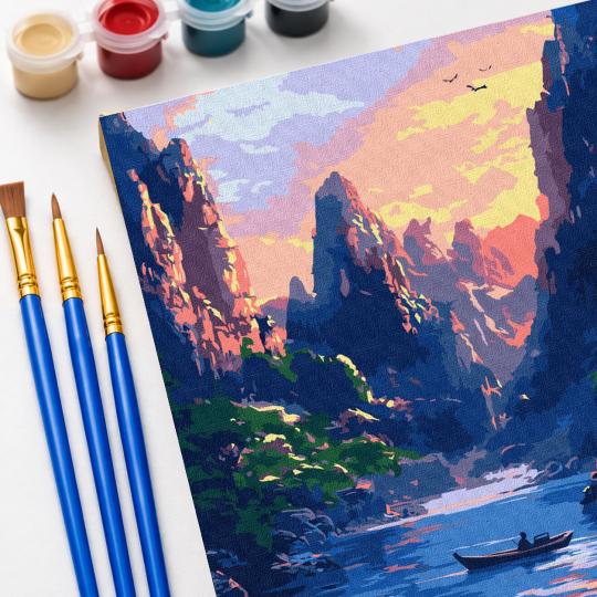 PAINT BY NUMBERS WITH FRAME Paintings to Paint - Majestic Mountains 40x50 cm, photo 5