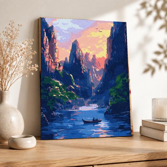 PAINT BY NUMBERS WITH FRAME Paintings to Paint - Majestic Mountains 40x50 cm, photo 8