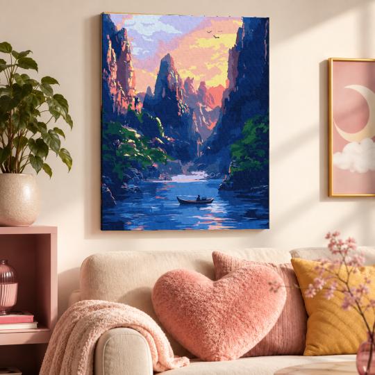 PAINT BY NUMBERS WITH FRAME Paintings to Paint - Majestic Mountains 40x50 cm, photo 9