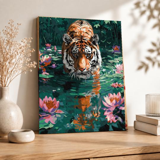 PAINT BY NUMBERS Paintings to Paint - Tiger on the Hunt 40x50 cm, photo 8