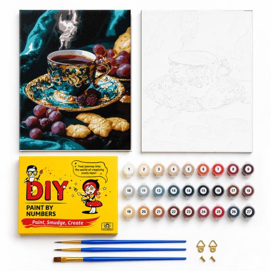 PAINT BY NUMBERS WITH FRAME Paintings to Paint - Turkish Coffee 40x50 cm, photo 2