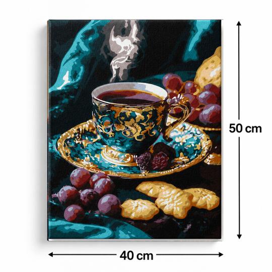 PAINT BY NUMBERS WITH FRAME Paintings to Paint - Turkish Coffee 40x50 cm, photo 3