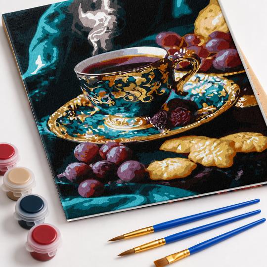 PAINT BY NUMBERS WITH FRAME Paintings to Paint - Turkish Coffee 40x50 cm, photo 4