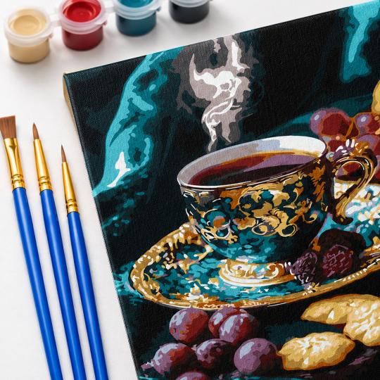PAINT BY NUMBERS WITH FRAME Paintings to Paint - Turkish Coffee 40x50 cm, photo 5
