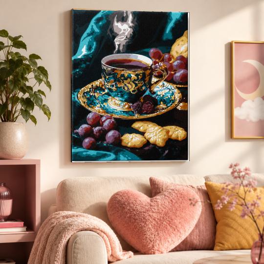 PAINT BY NUMBERS WITH FRAME Paintings to Paint - Turkish Coffee 40x50 cm, photo 9
