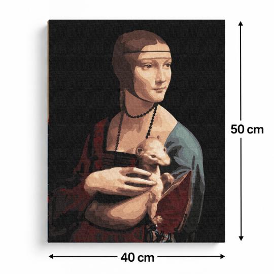 PAINT BY NUMBERS WITH FRAME Paintings to Paint - Lady with an Ermine 40x50 cm, photo 3