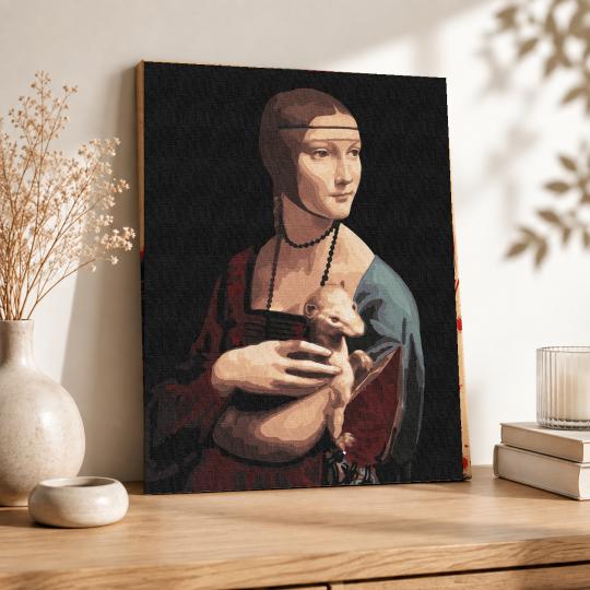 PAINT BY NUMBERS WITH FRAME Paintings to Paint - Lady with an Ermine 40x50 cm, photo 8