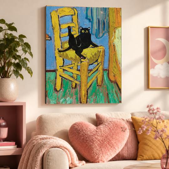PAINT BY NUMBERS WITH FRAME Paintings to Paint - Cat on a Chair 40x50 cm, photo 9