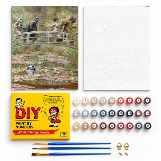 PAINT BY NUMBERS WITH FRAME Paintings to Paint - Monet Style Star Wars 40x50 cm, photo 2