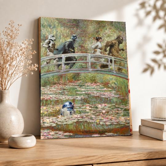PAINT BY NUMBERS WITH FRAME Paintings to Paint - Monet Style Star Wars 40x50 cm, photo 8