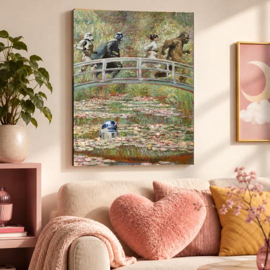 PAINT BY NUMBERS WITH FRAME Paintings to Paint - Monet Style Star Wars 40x50 cm, photo 9