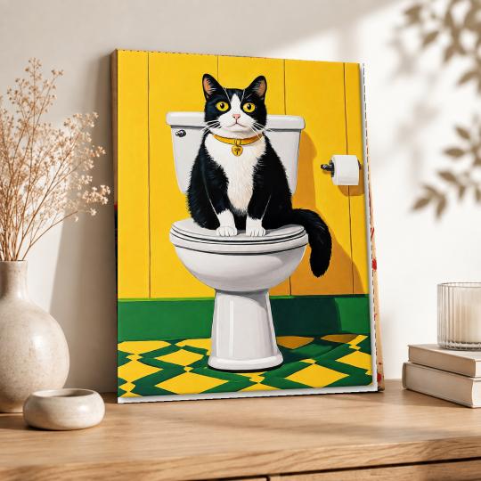 PAINT BY NUMBERS WITH FRAME Paintings to Paint - Cat Relaxation 40x50 cm, photo 8