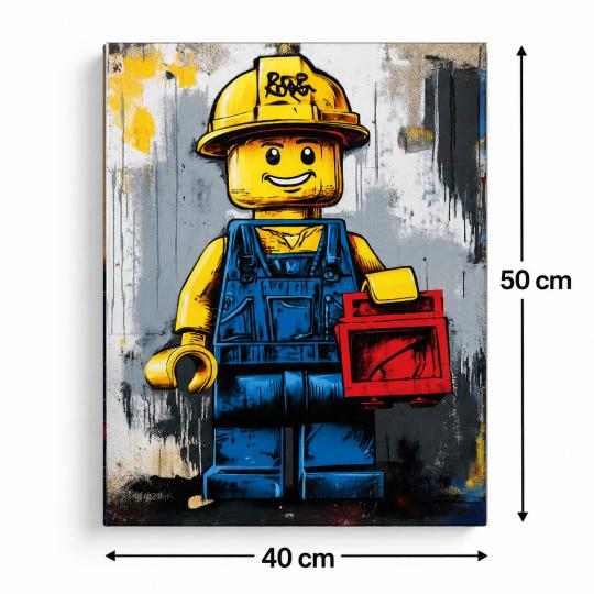 MALOWANIE PO NUMERACH Z RAMĄ Obrazy do malowania - Lego Budowniczy 40x50 cm, zdjęcie 3