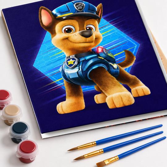 MALOWANIE PO NUMERACH Z RAMĄ Obrazy do malowania - Chase Psi Patrol 40x50 cm, zdjęcie 4