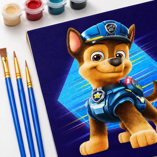 MALOWANIE PO NUMERACH Z RAMĄ Obrazy do malowania - Chase Psi Patrol 40x50 cm, zdjęcie 5