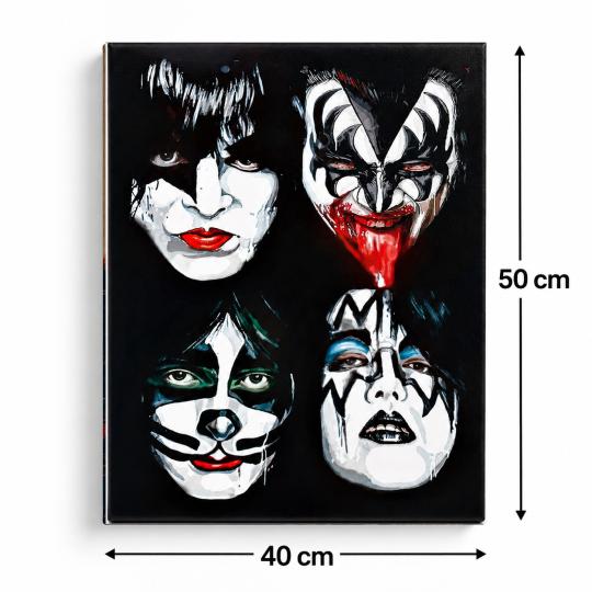 PAINT BY NUMBERS WITH FRAME Paintings to Paint - Kiss Band Portrait 40x50 cm, photo 3