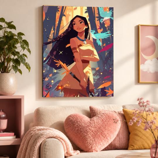 PAINT BY NUMBERS WITH FRAME Paintings to Paint - Disney Pocahontas 40x50 cm, photo 9