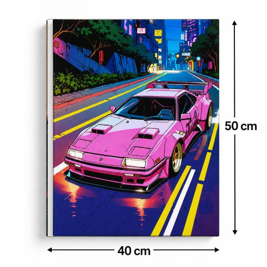 MALOWANIE PO NUMERACH Obrazy do malowania Neonowa Przejażdżka 40x50 cm, zdjęcie 3