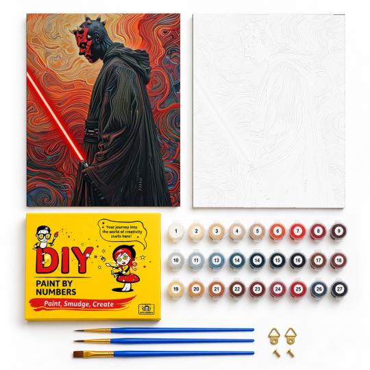 PAINT BY NUMBERS Paintings to Paint - Star Wars Darth Maul 40x50 cm, photo 2
