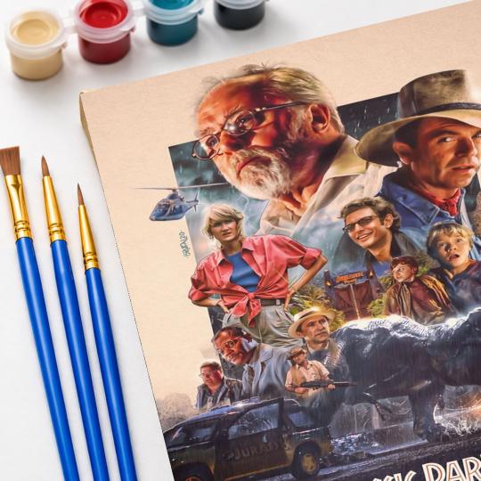 PAINT BY NUMBERS WITH FRAME Paintings to Paint - Jurassic Park 40x50 cm, photo 5