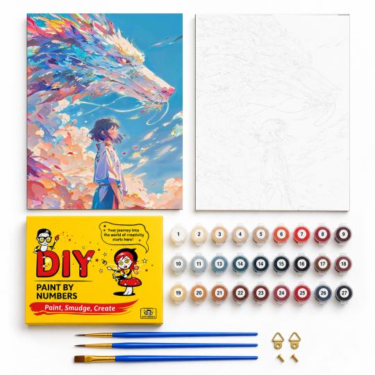 PAINT BY NUMBERS WITH FRAME Paintings to Paint - Spirited Away 40x50 cm, photo 2