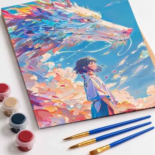 PAINT BY NUMBERS WITH FRAME Paintings to Paint - Spirited Away 40x50 cm, photo 4